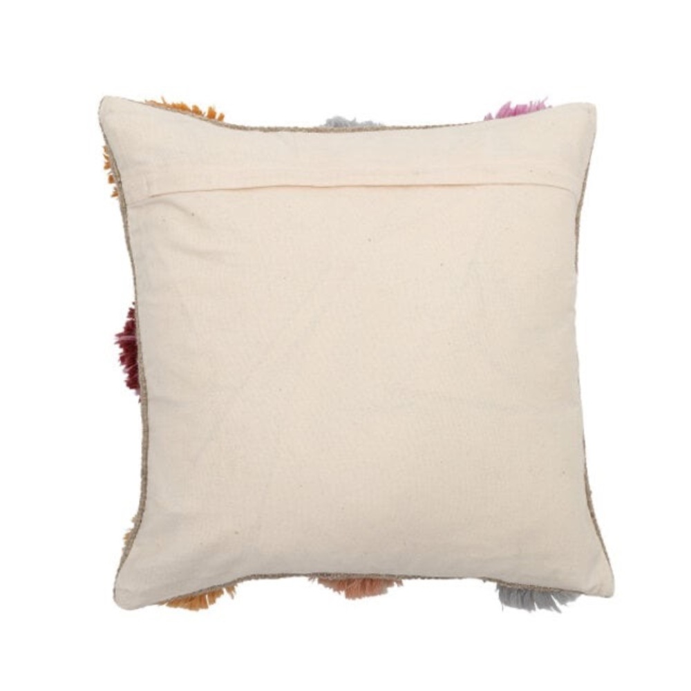 NEW Bloomingville Somma Pillow Floral Tufted Multi Colorful Wool - Picture 4 of 7